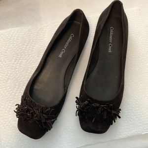 Cold water Creek brown suede flats size 8 1/2